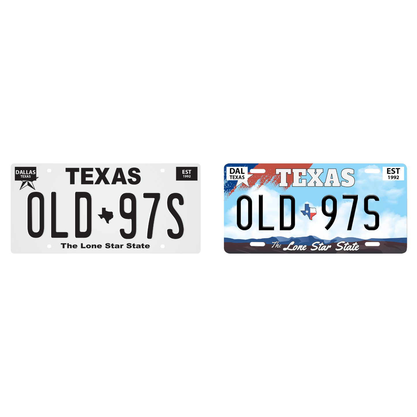 Old 97s Decorative Texas License Plate Bundle