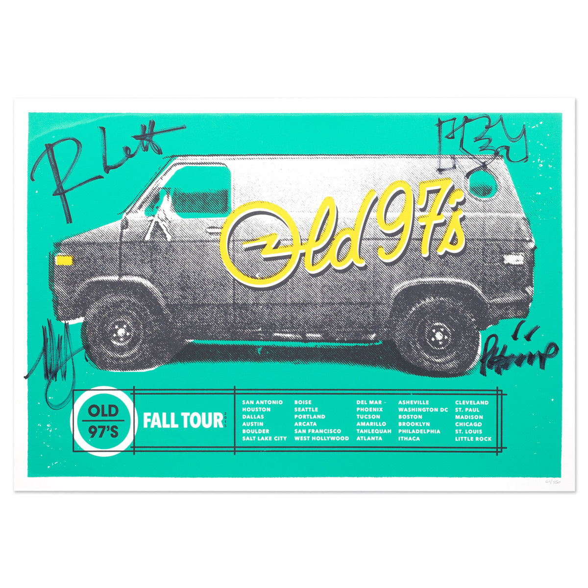 Old 97's Fall 2015 Signed Tour Poster