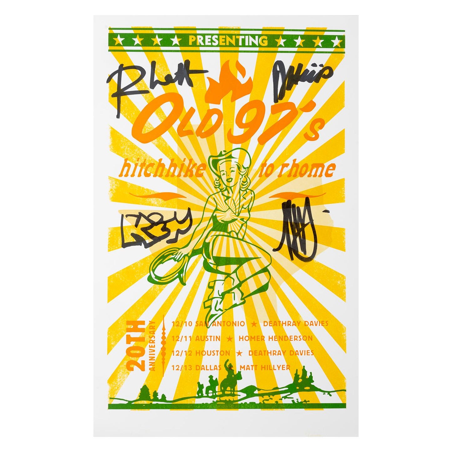 Old 97's - Hitchhike to Rhome 20th Anniversary Poster (Signed)