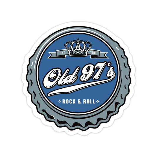 Bottle Cap Sticker - Blue